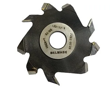 Фреза пазовая с подрезающими зубьями, BELMASH 160х32х8 мм